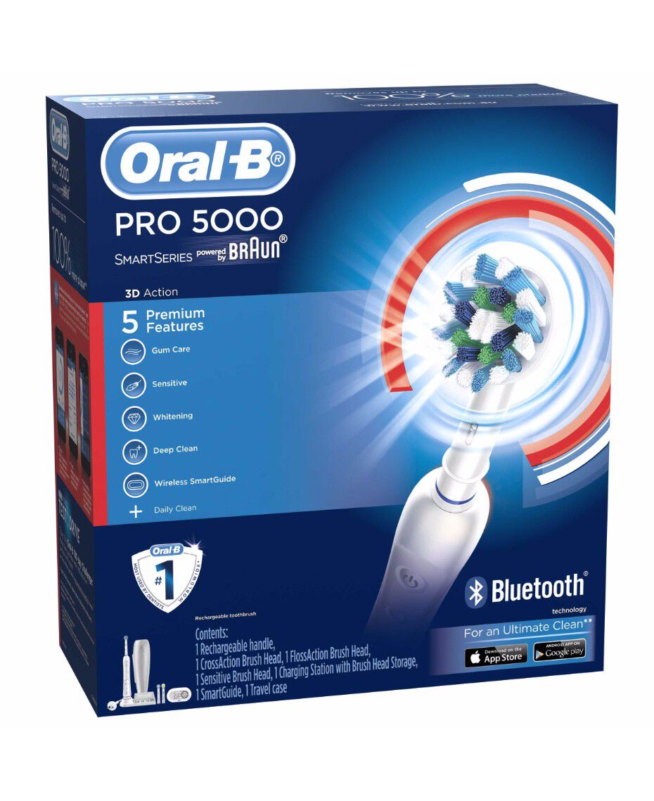 OralB PRO 5000 Electric Toothbrush incl. 3 Brush Head Refills